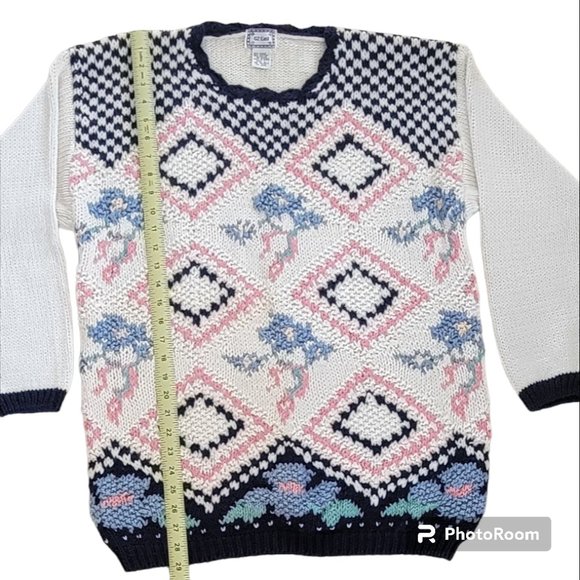 Vintage Fisherman Knit Cable OverSized Chunky Sweater Size Large - Picture 6 of 9